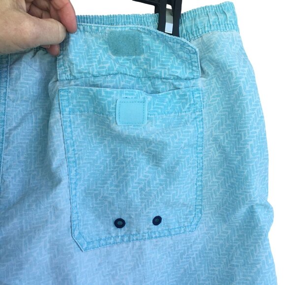 Vineyard Vines 7 Inch Island Swim Trunks Blue Geometric Print Men's Size XL - Picture 4 of 10